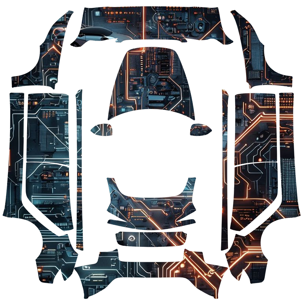 White Cyberpunk Tech Wrap
