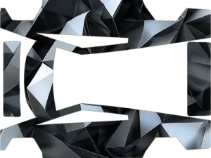 Matte Black Poly Crystal Wrap